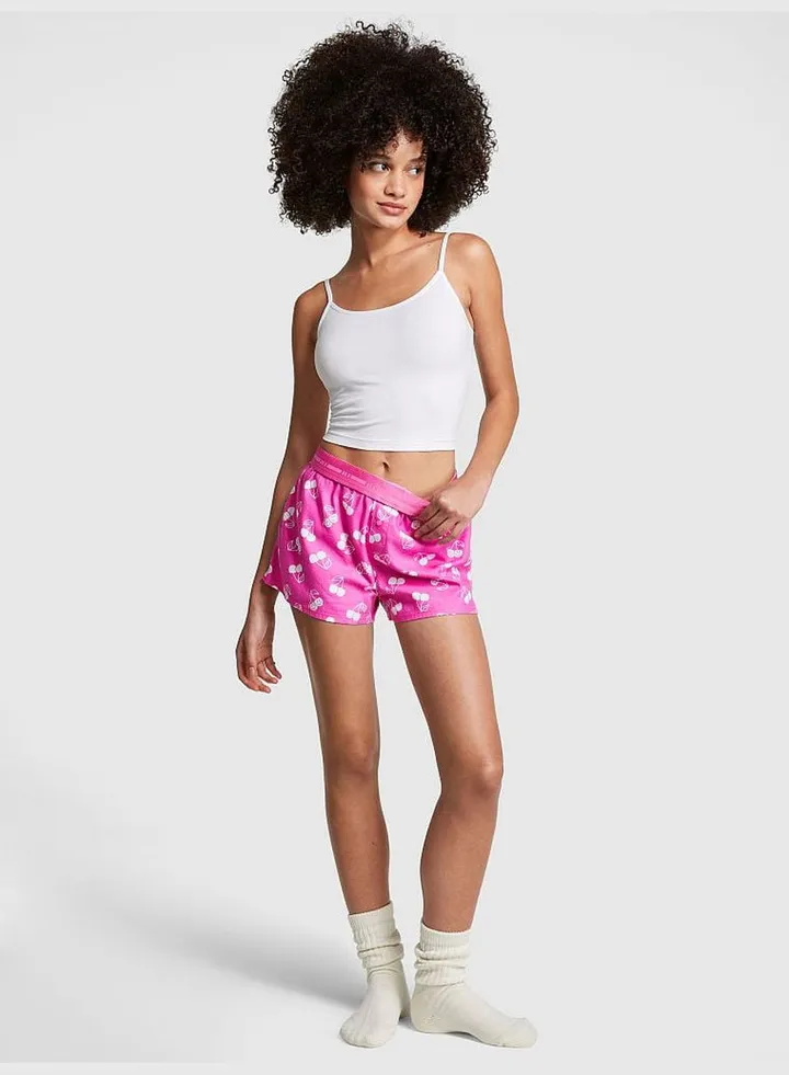 Flannel Boxy Pajama Shorts