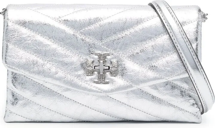 Kira metallic quilted crossbody bag
