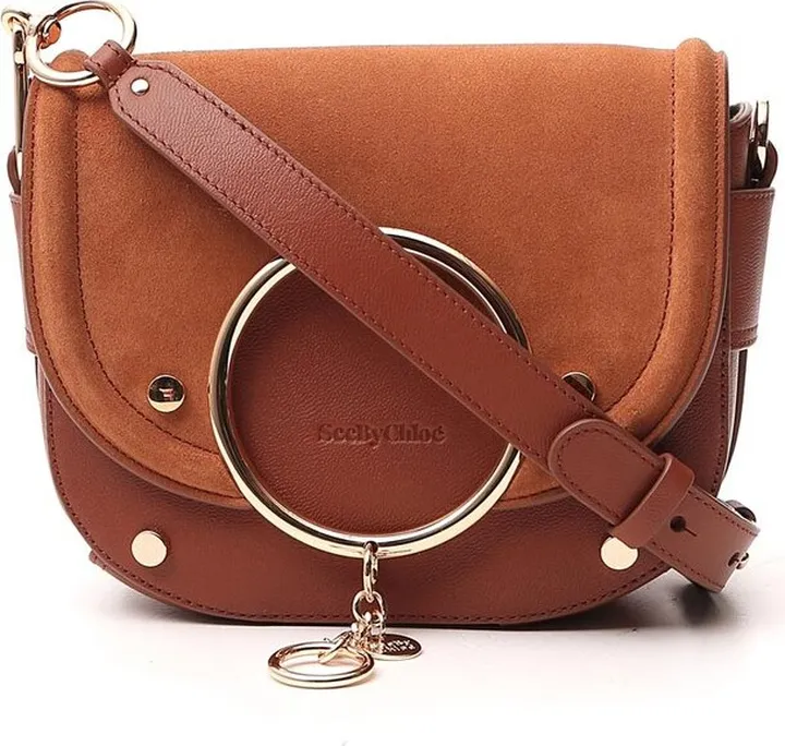 See by Chloé Logo Embossed Mara Crossbody Bag