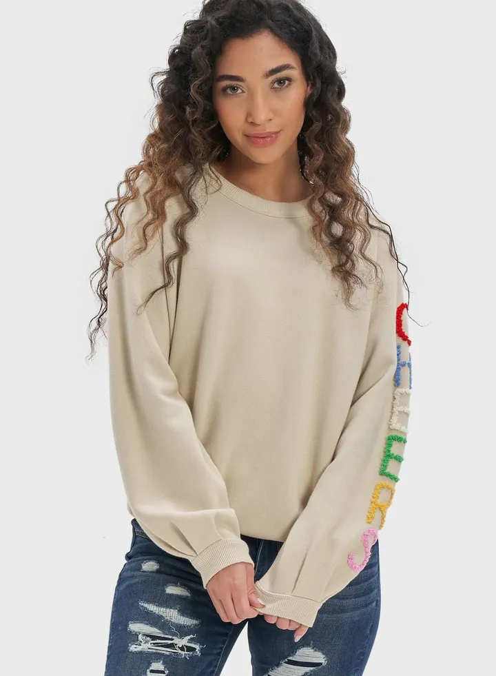 Crew Neck Knitted Sweatshirt
