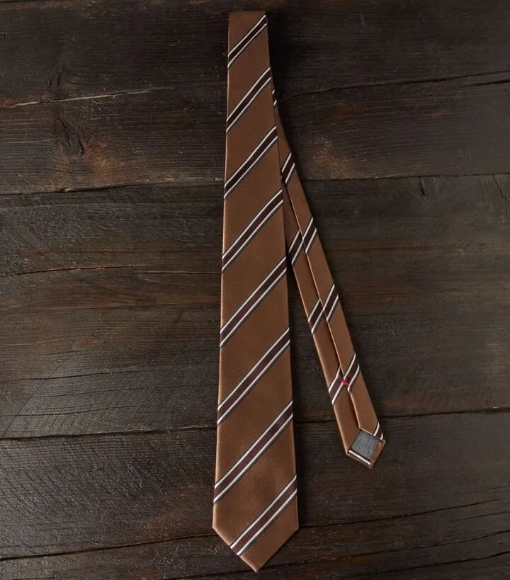 Brunello Cucinelli Silk Striped Tie