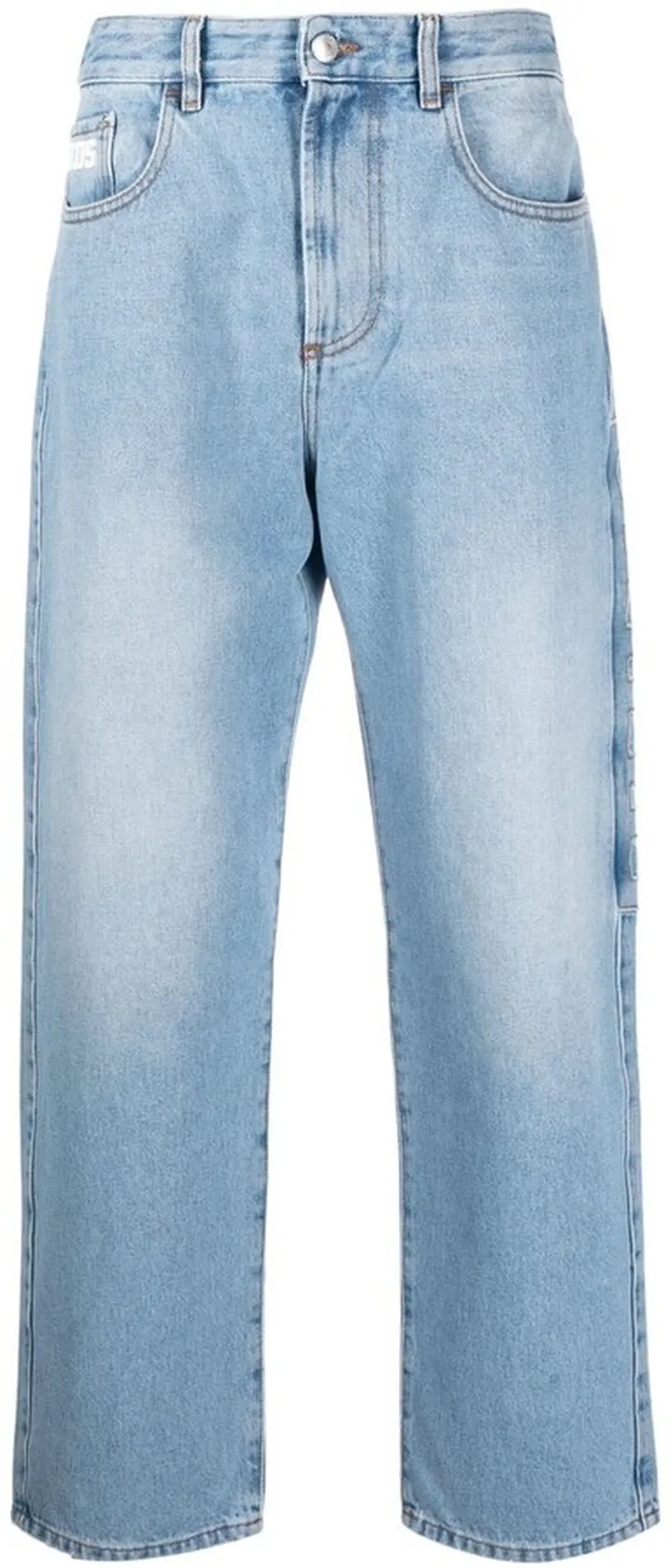 Logo-Patch Straight-Leg Jeans