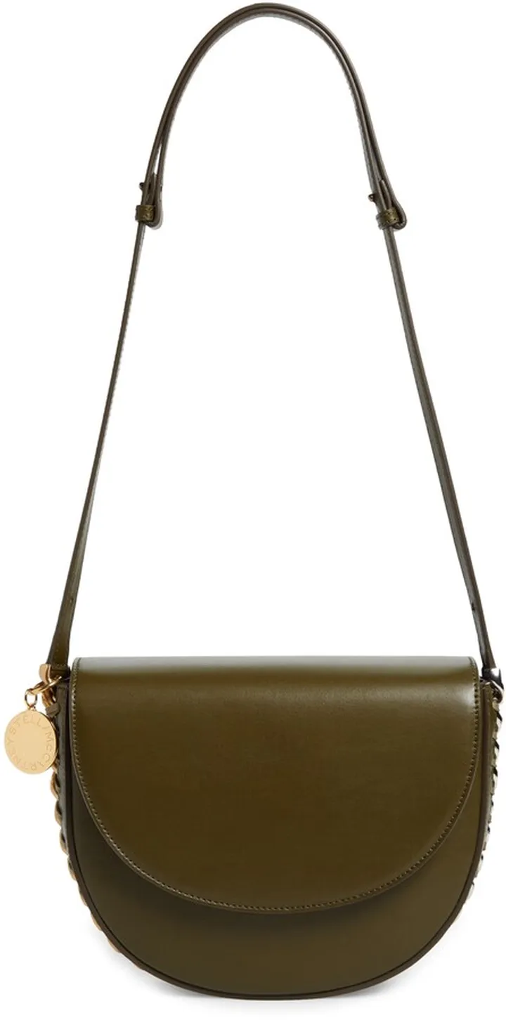 Medium Frayme Flap Faux Leather Shoulder Bag