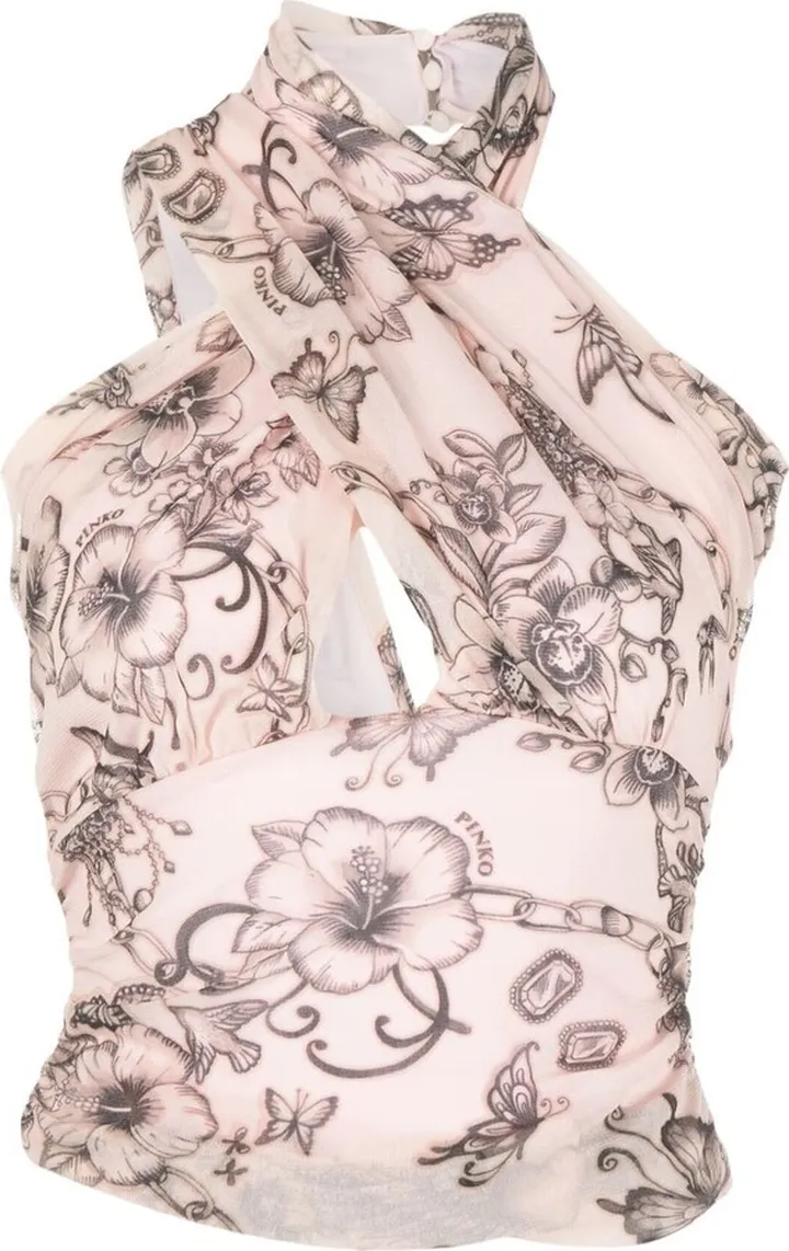 Asymmetric Halterneck Blouse