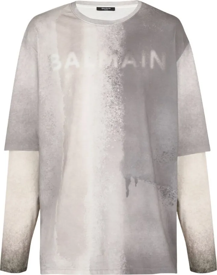 Balmain Logo Long-Sleeved T-Shirt