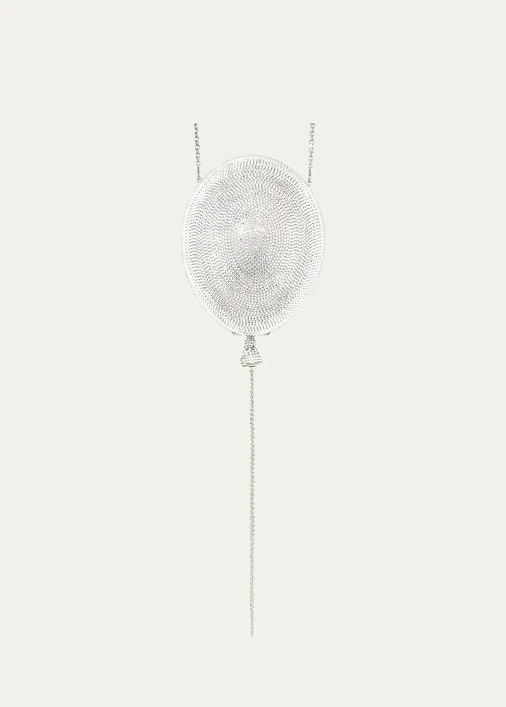 Allover Crystal Balloon Shoulder Bag