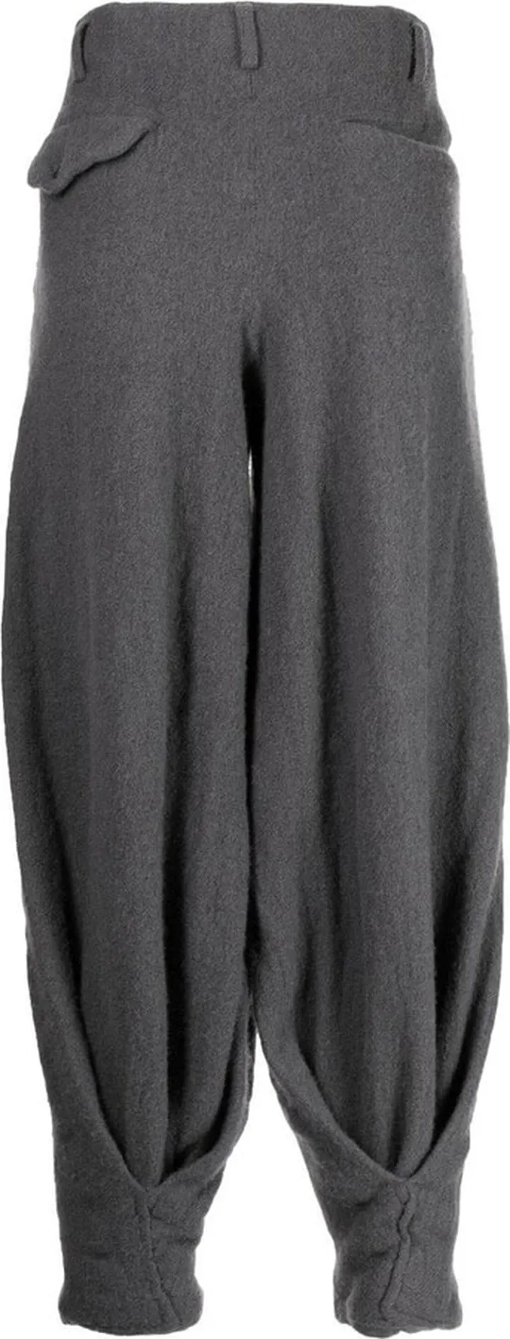 Felted-Finish Wide-Leg Trousers
