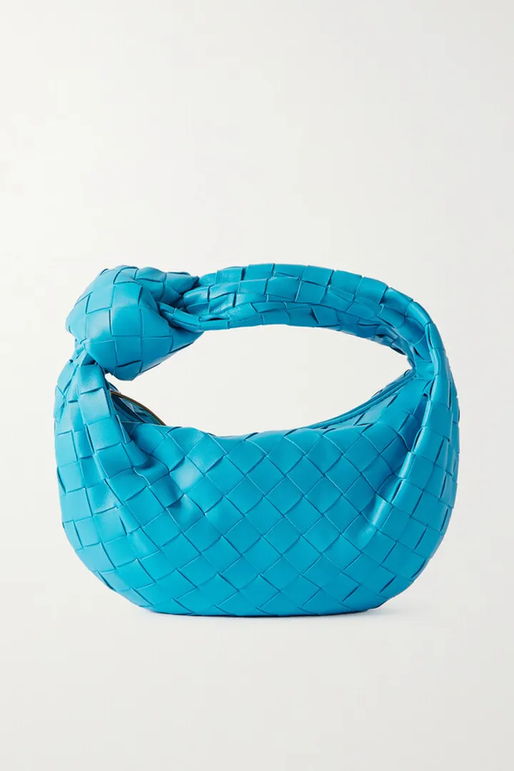 Bottega Veneta - Jodie Mini Knotted Intrecciato Leather Tote - Blue