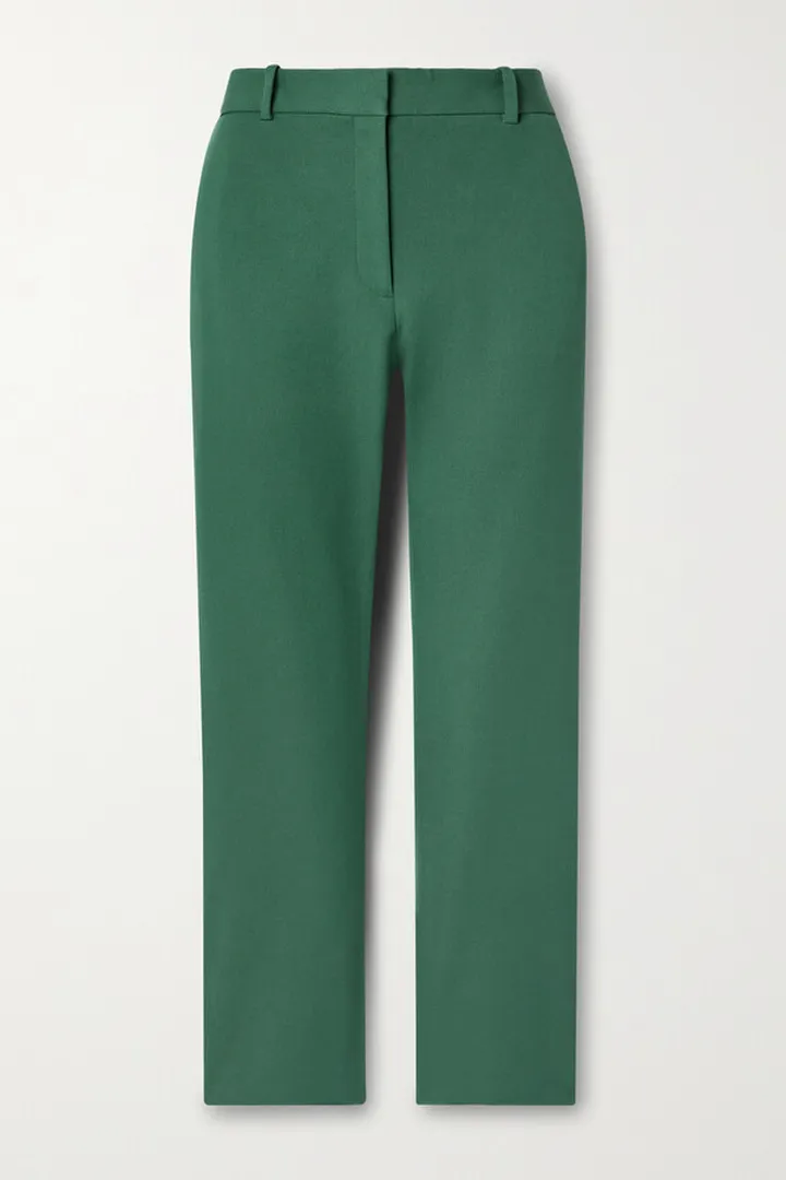 Joseph - Eliston Cropped Stretch-gabardine Straight-leg Pants - Green