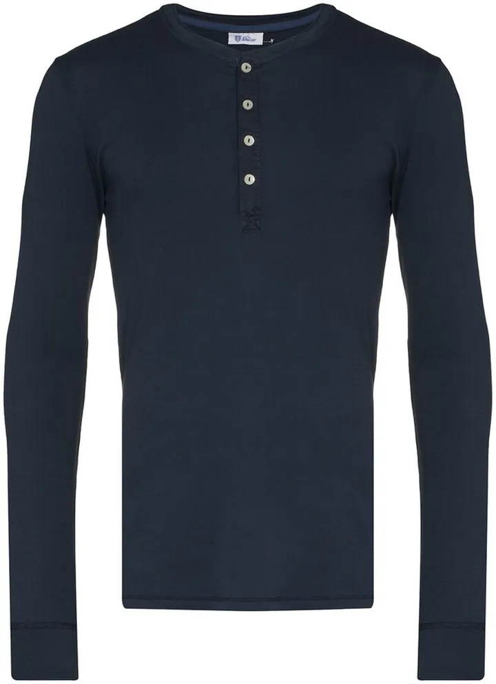 Henley long-sleeve T-shirt