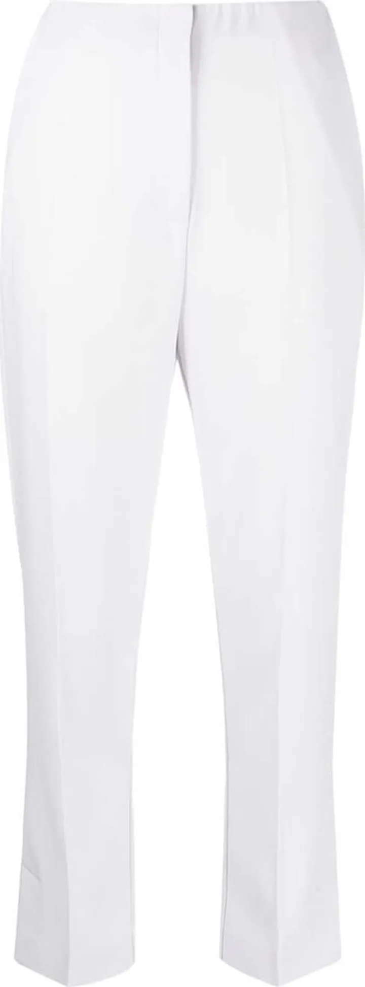 Cropped Slim-Cut Crepe Trousers