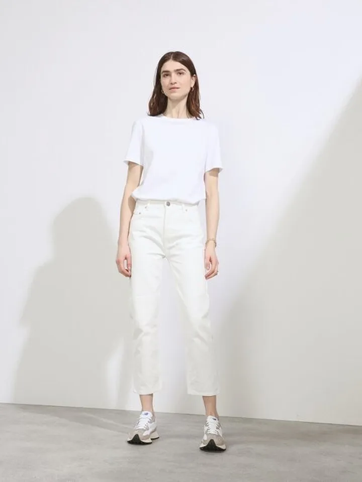 Crop Organic-cotton Straight Leg Jeans