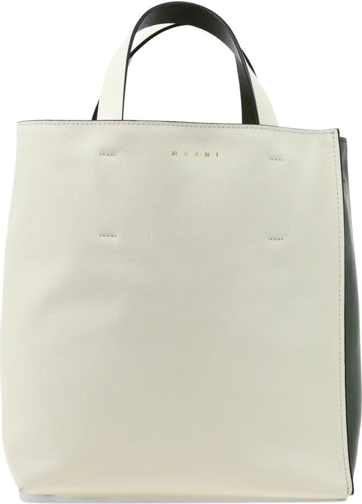 Two-tone Logo Printed Tote Bag