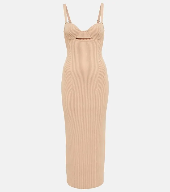 Ribbed midi dress