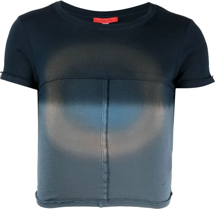 gradient-effect cotton T-shirt