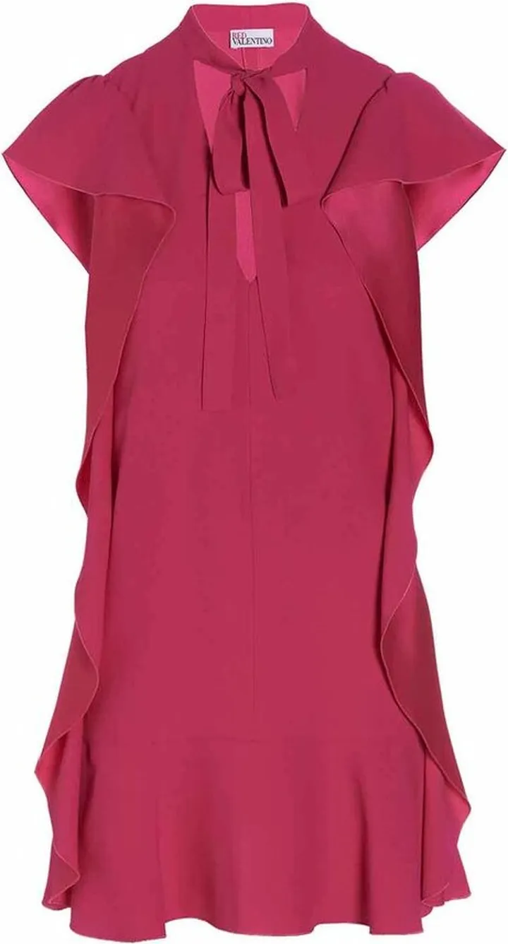 REDValentino Frisottine Ruched Mini Dress