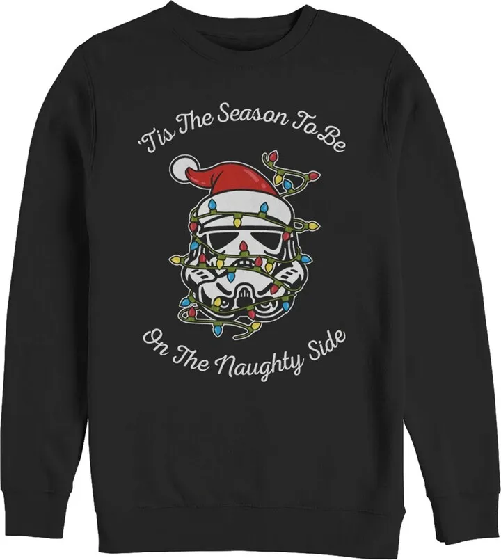 Men's Star Wars Christmas Stormtrooper Naughty Side Sweatshirt - Black - Large