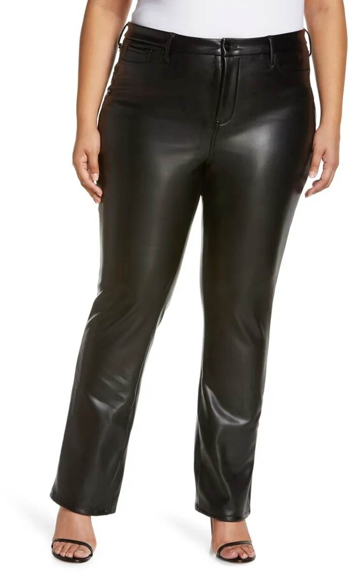 Sculpt-Her Marilyn Faux Leather Straight Leg Pants