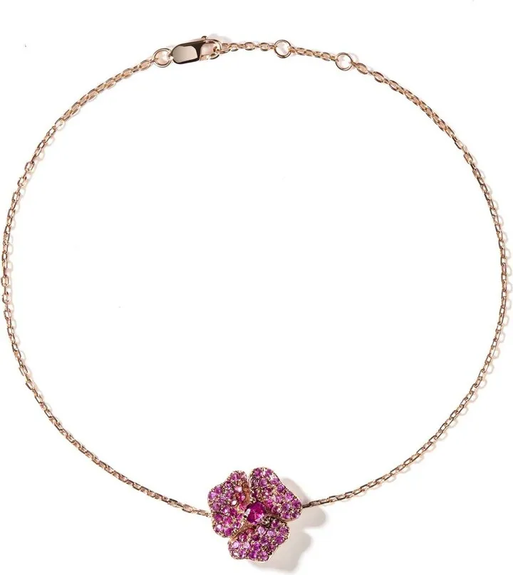 Women's Bloom 18K Rose Gold Sapphire Mini Flower Bracelet