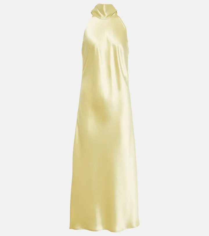 Sienna satin midi dress