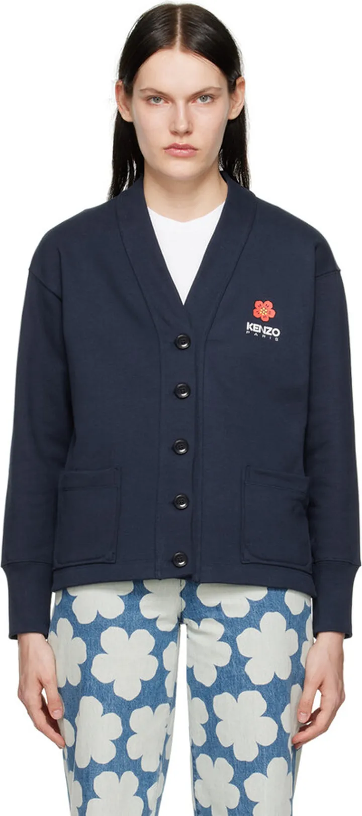 Kenzo Navy Kenzo Paris Boke Flower Cardigan