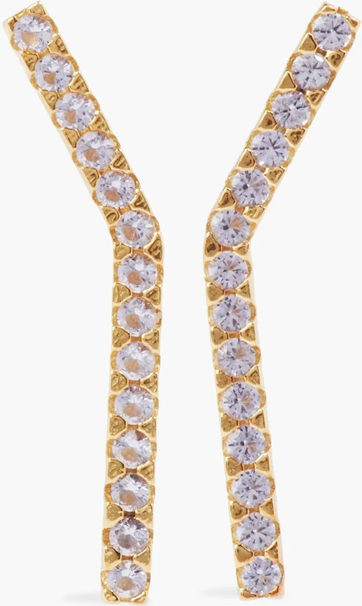 24-Karat Gold-Plated Crystal Earrings