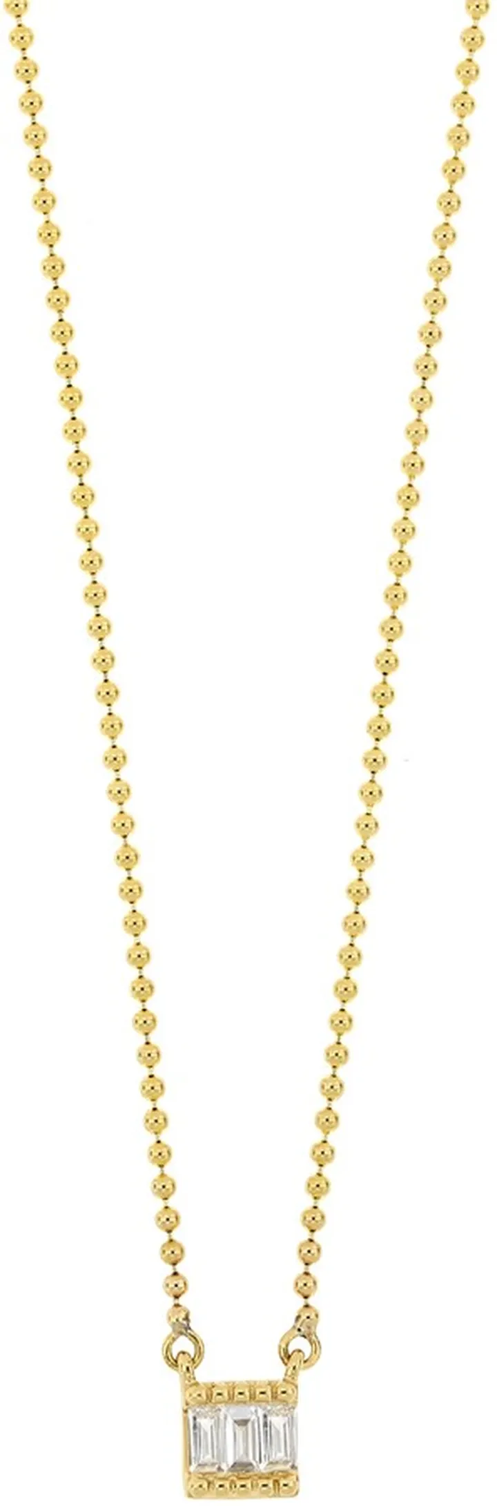 Mykonos Diamond Baguette Pendant Necklace