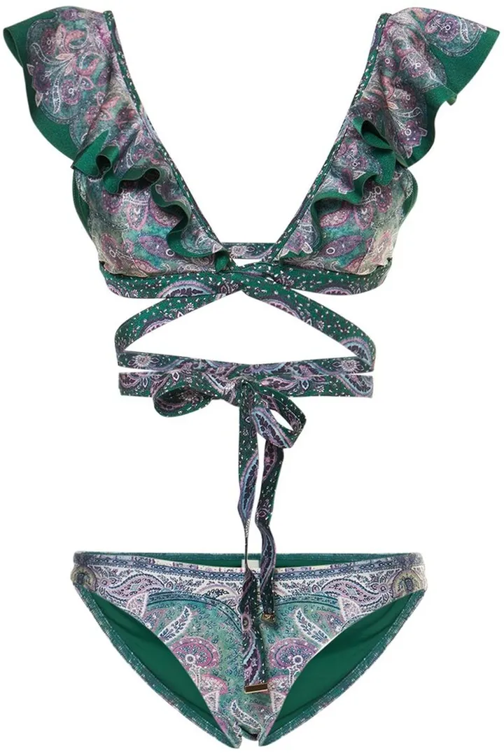Anneke printed wrap bikini