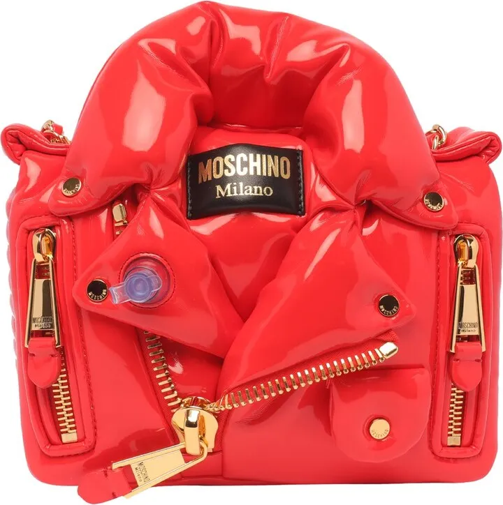 Moschino Inflatable Effect Biker Shoulder Bag