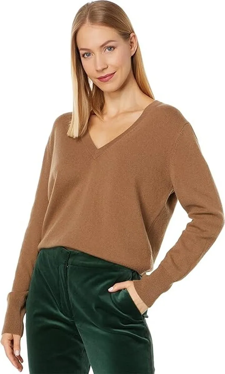 Vince Fashion V-Neck (Mocha) Women's Clothing