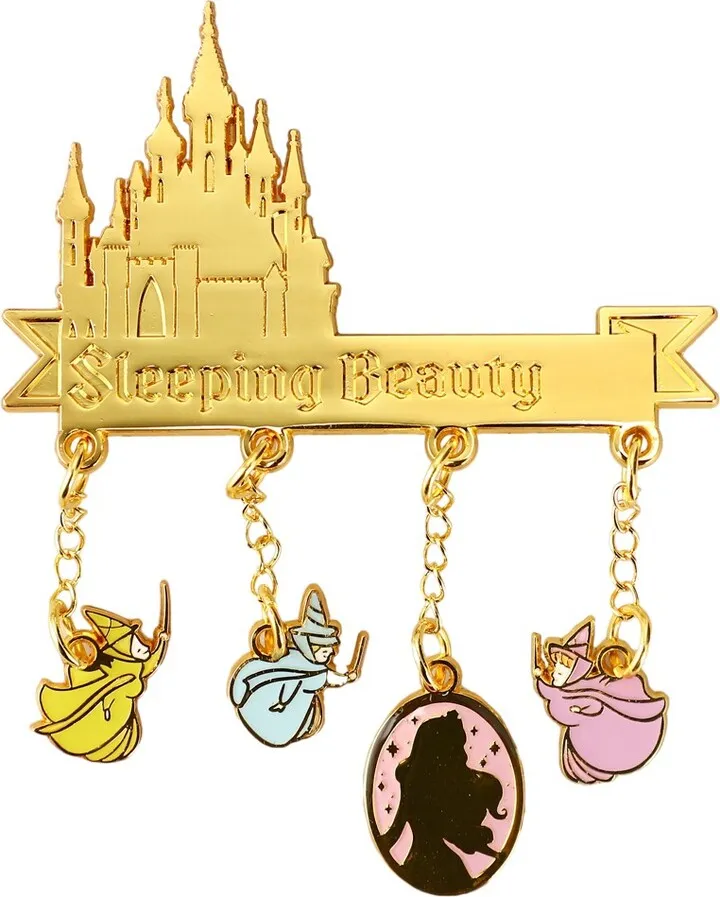 Sleeping Beauty Castle Charm Lapel Pin