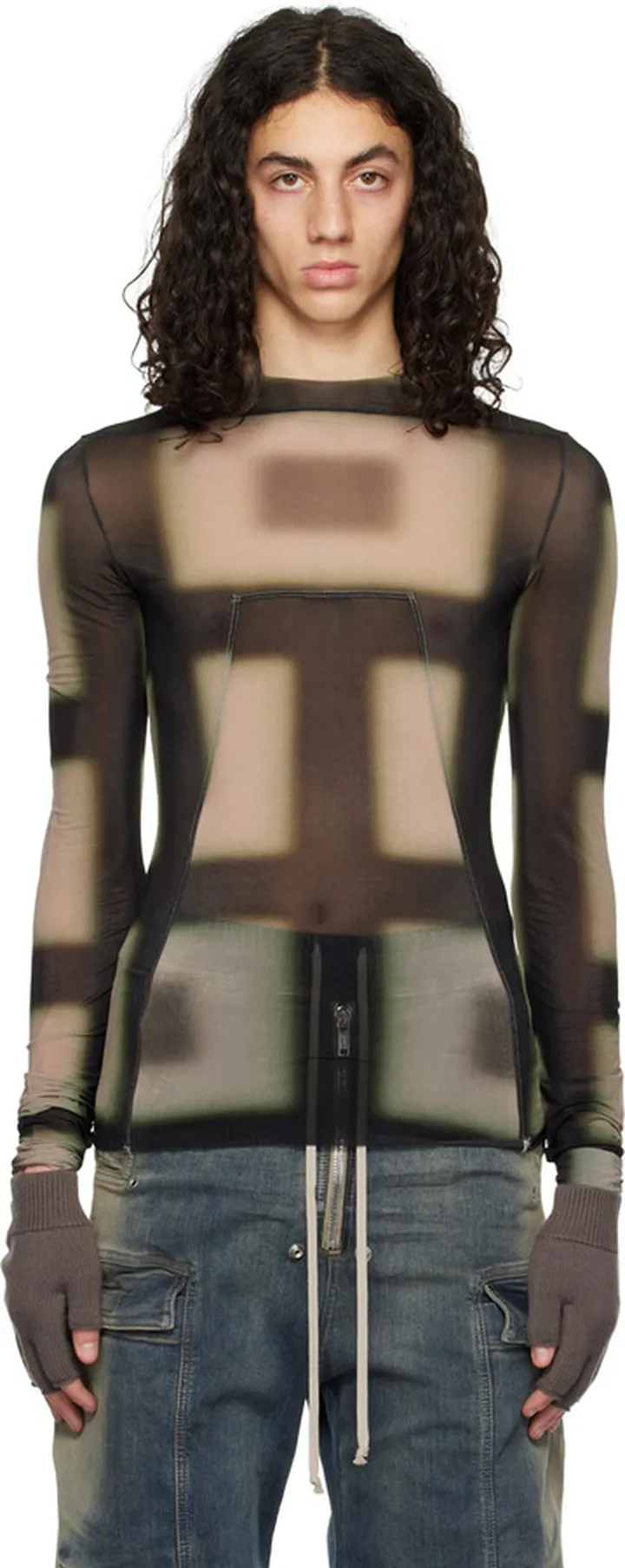 Rick Owens Black Edfu Long Sleeve T-Shirt