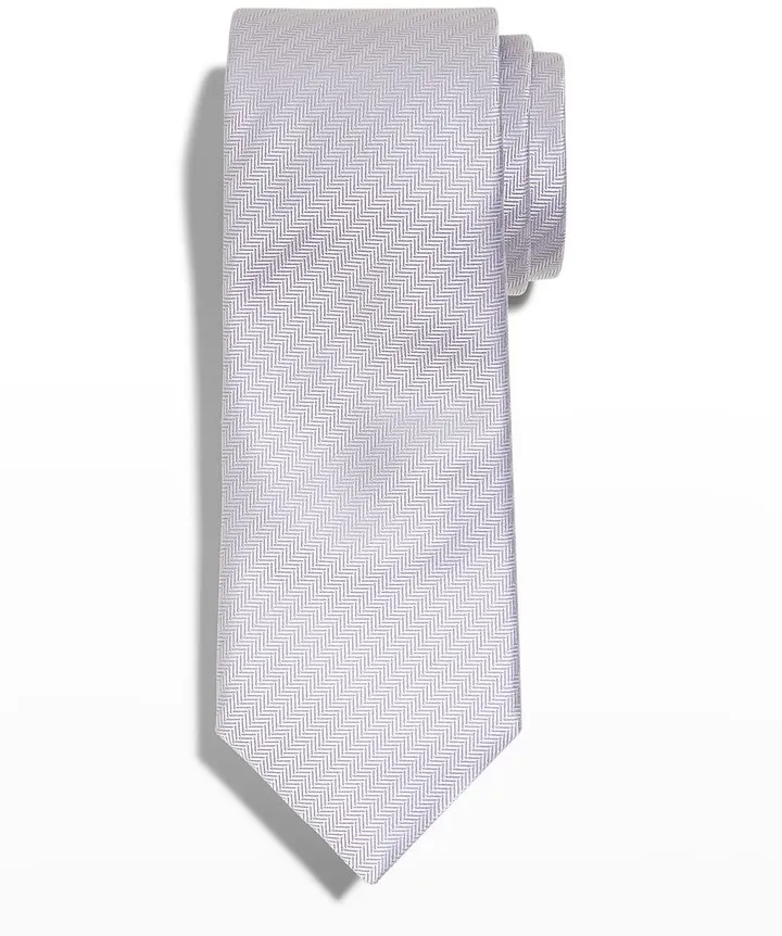Men's Herringbone Silk Wedding Tie