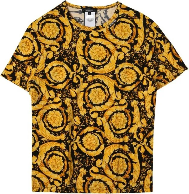 Versace Baroque-Printed Crewneck T-Shirt