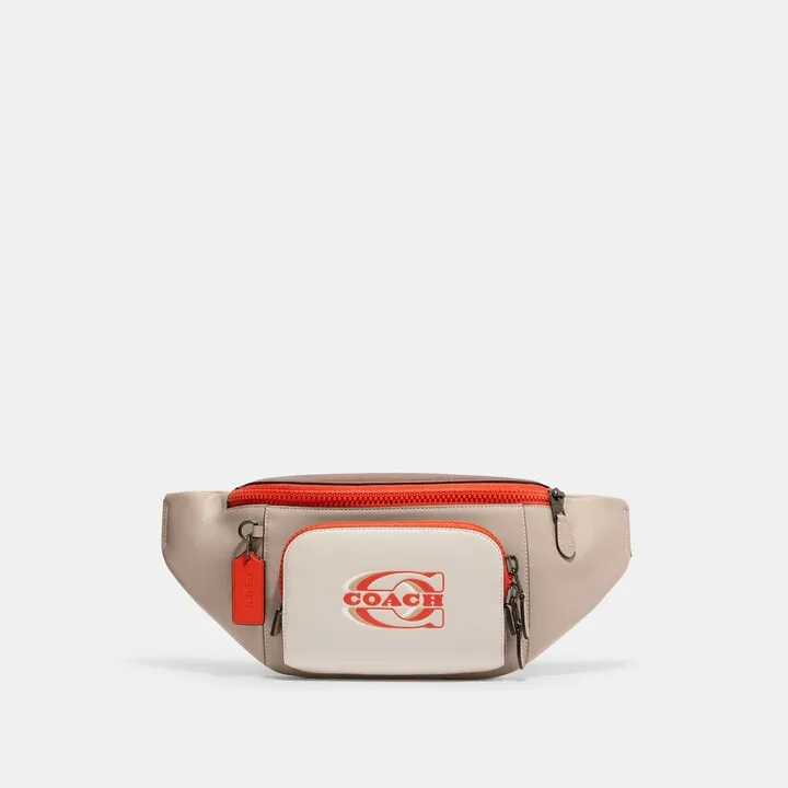 Track Belt Bag In Colorblock With Coach Stamp