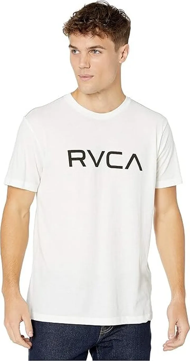 RVCA Big RVCA Short Sleeve Tee (Antique White) Men's T Shirt