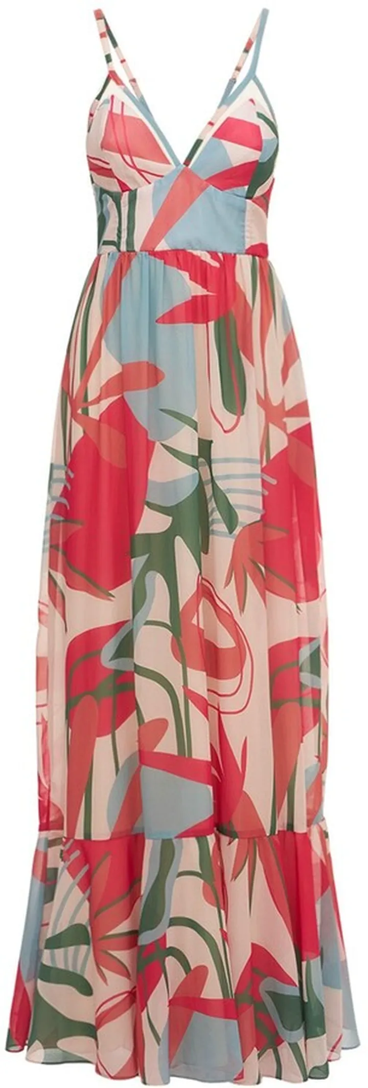 Rio bustier printed long dress
