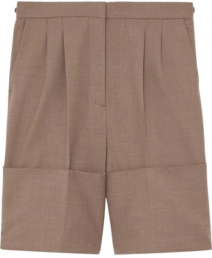 Cuff-Detail Tailored Shorts