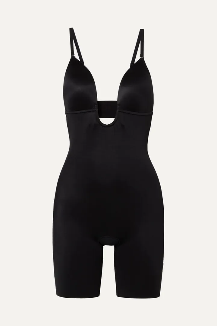 Spanx - Suit Your Fancy Stretch-jersey Bodysuit - Black