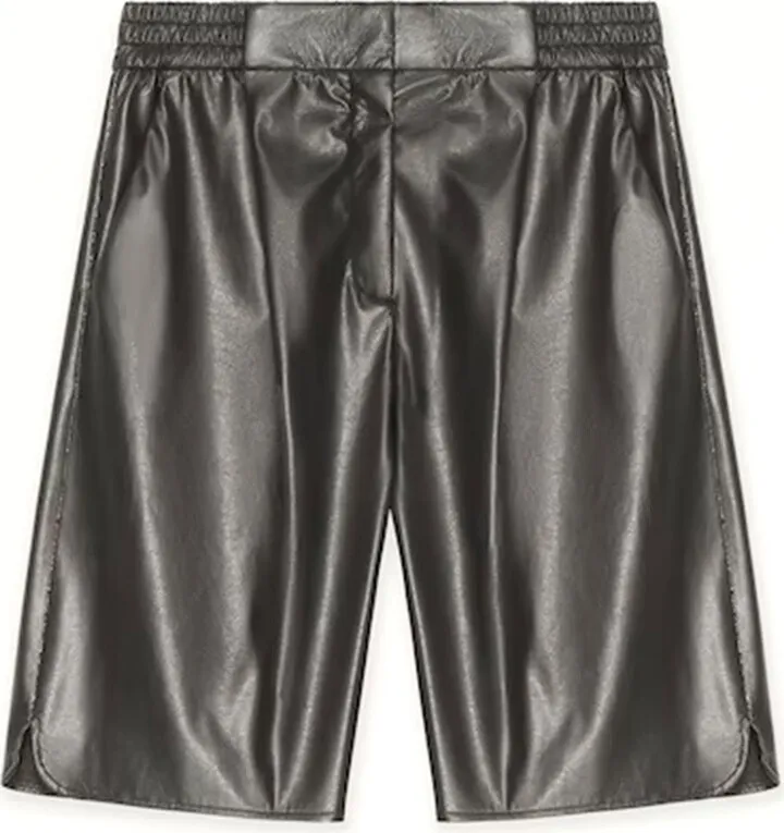 Leather-effect Bermuda Trousers