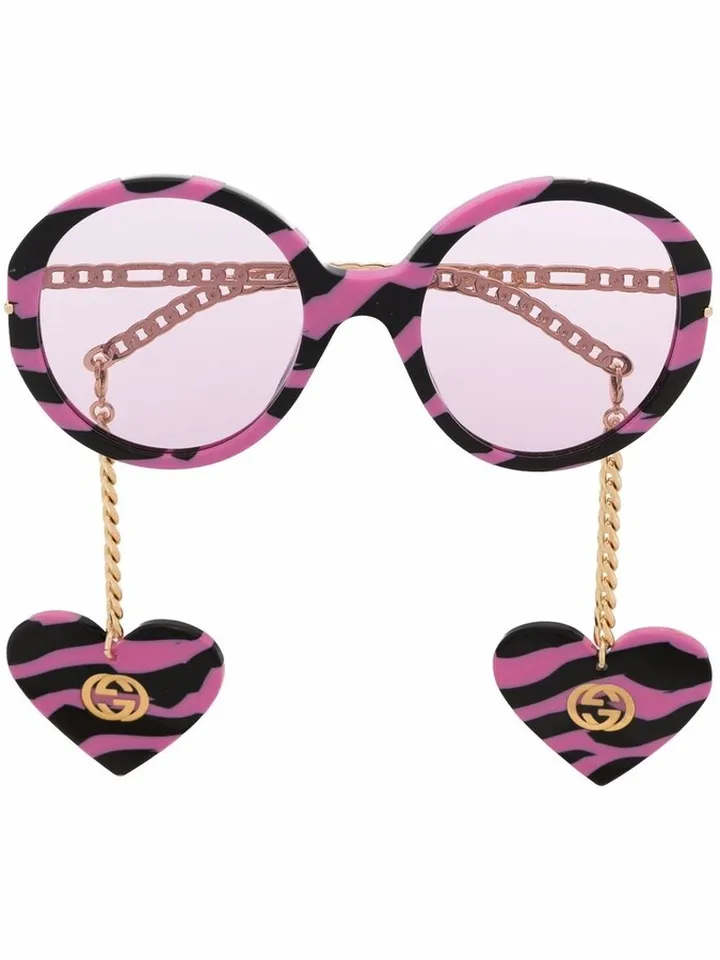 Zebra Print Charm Sunglasses