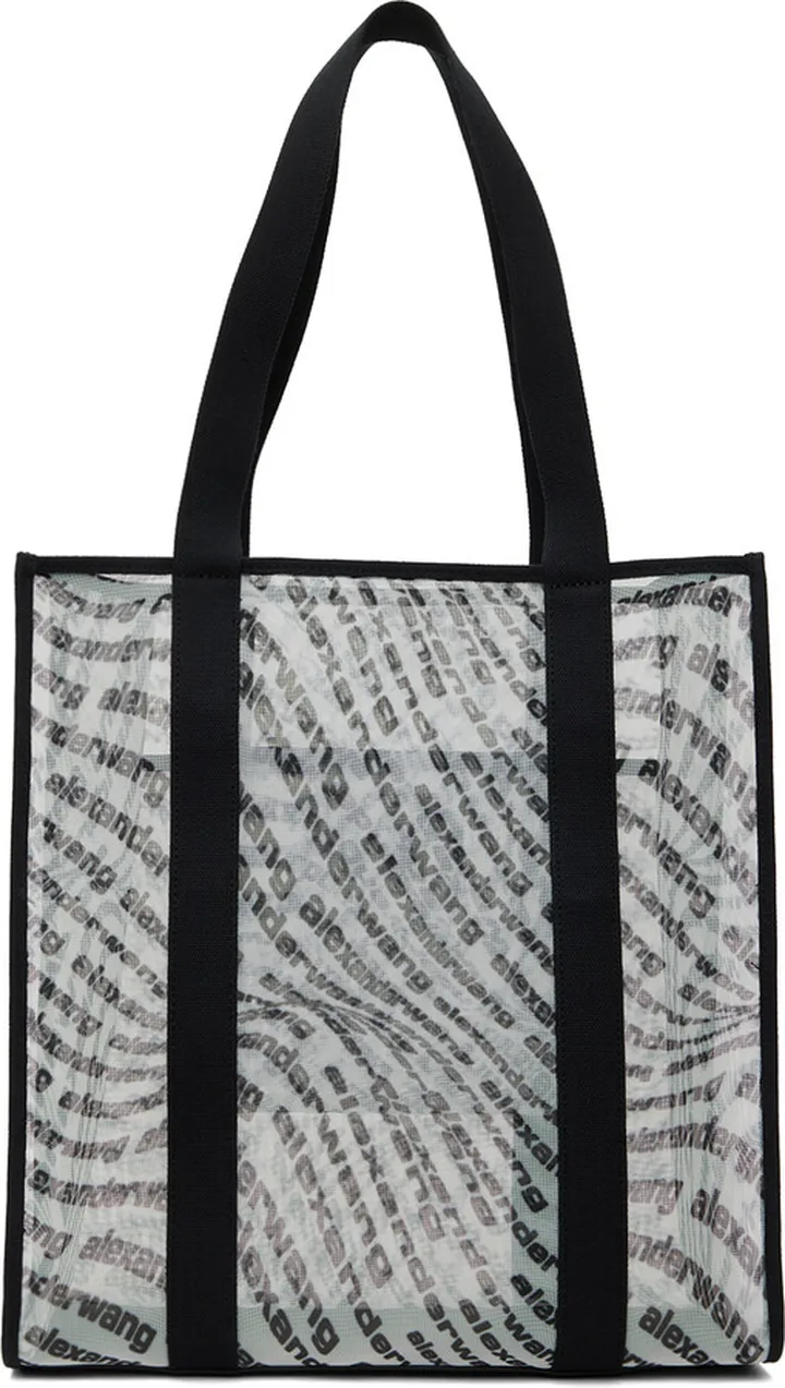 Alexander Wang White & Black Large 'The Freeze' Tote