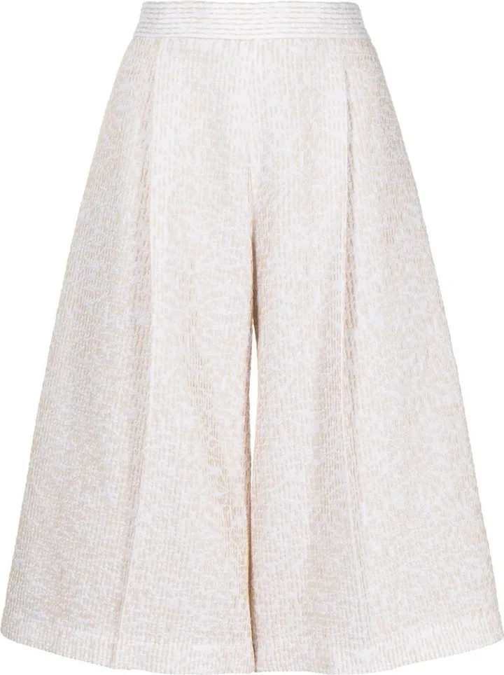 Cotton-Blend Pleat Front Shorts
