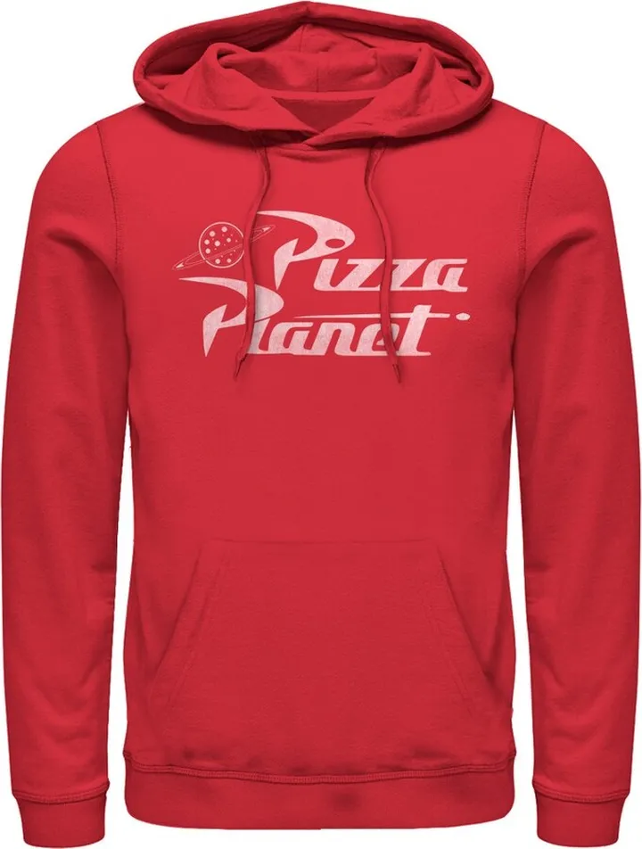 Men's Toy Story Pizza Planet Logo Pull Over Hoodie - Red - Large