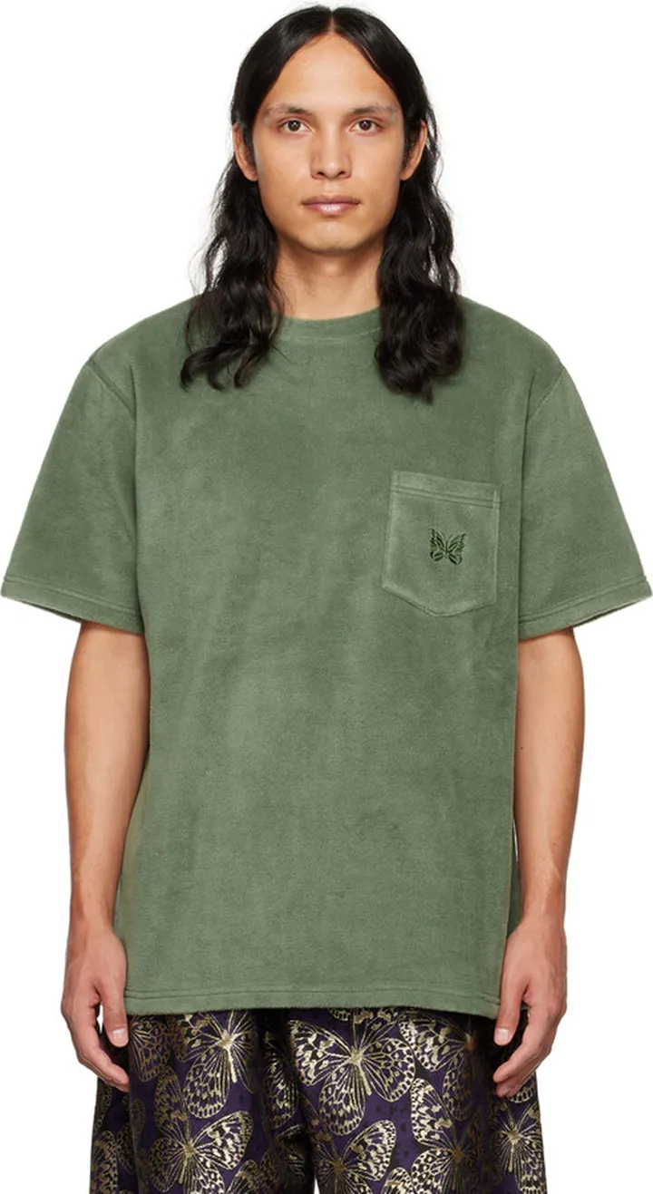 NEEDLES Green Crewneck T-Shirt
