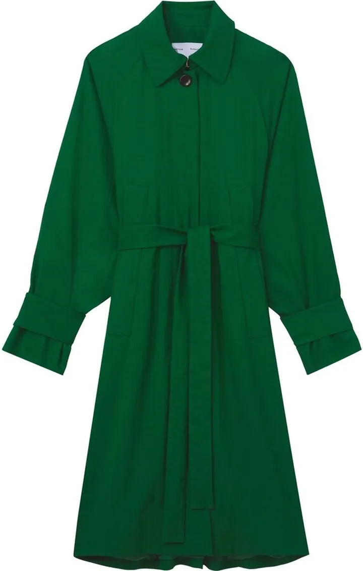 Draped Suiting Trench Coat