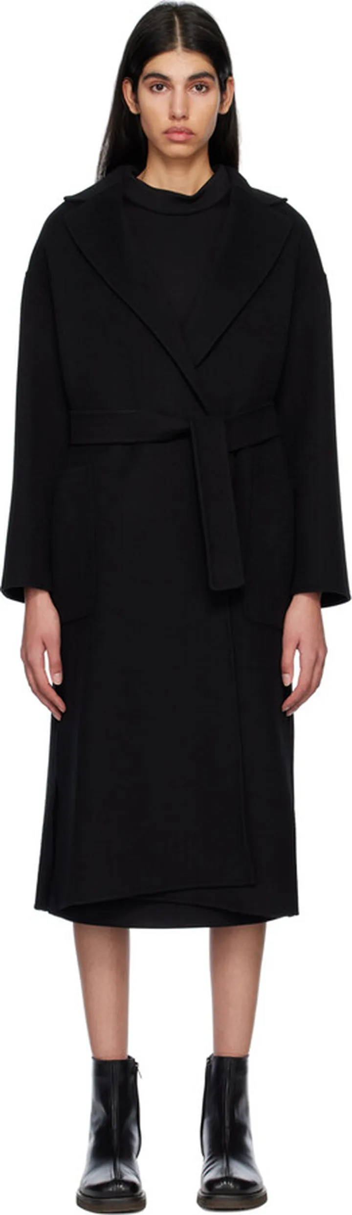 S Max Mara Black Nina Coat