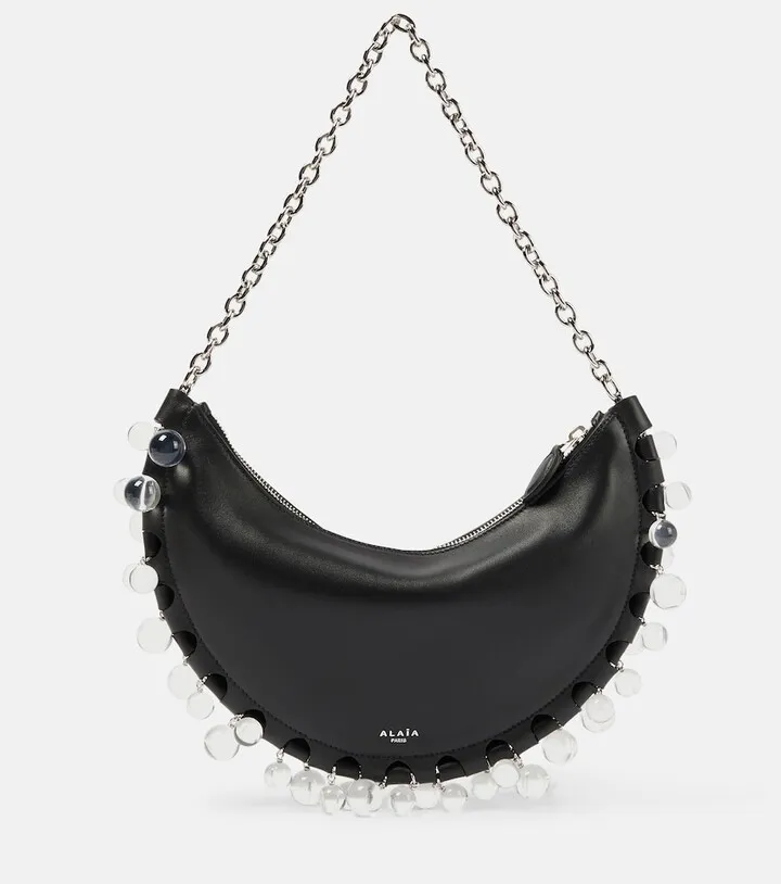 Le Demi-Lune Small leather shoulder bag