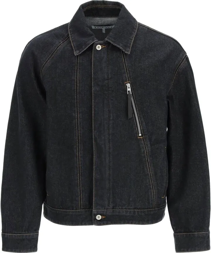 Loewe Topstitching Details Denim Jacket