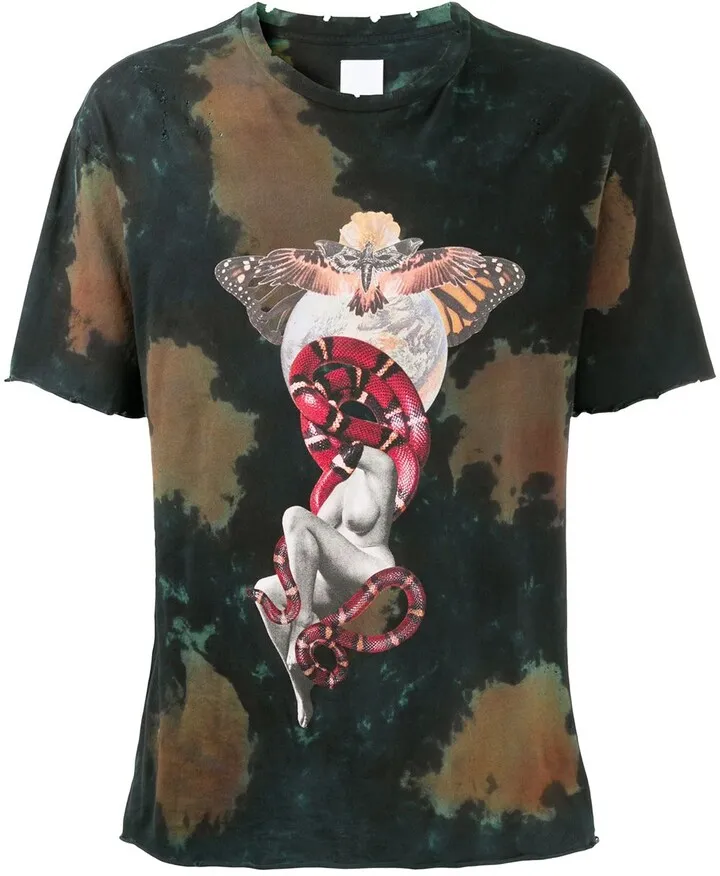 Graphic-Print Cloud-Wash T-Shirt